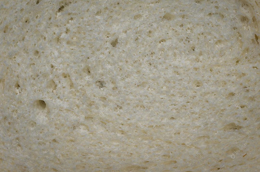 Textura de pão de perto, miolo de fatia de pão de sanduíche