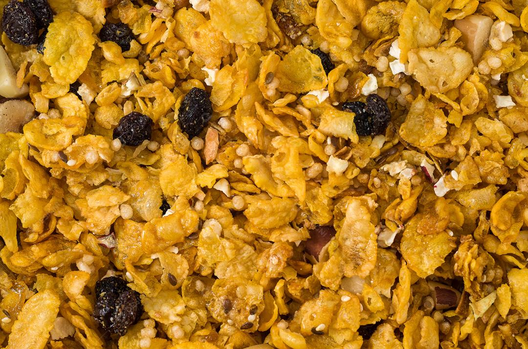 Granola, alimentos crus, fundo, textura para vários usos.
