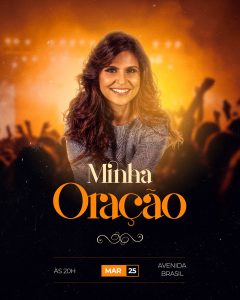 Flyer  Show Minha Oração Aline Barros Social Media PSD Editável