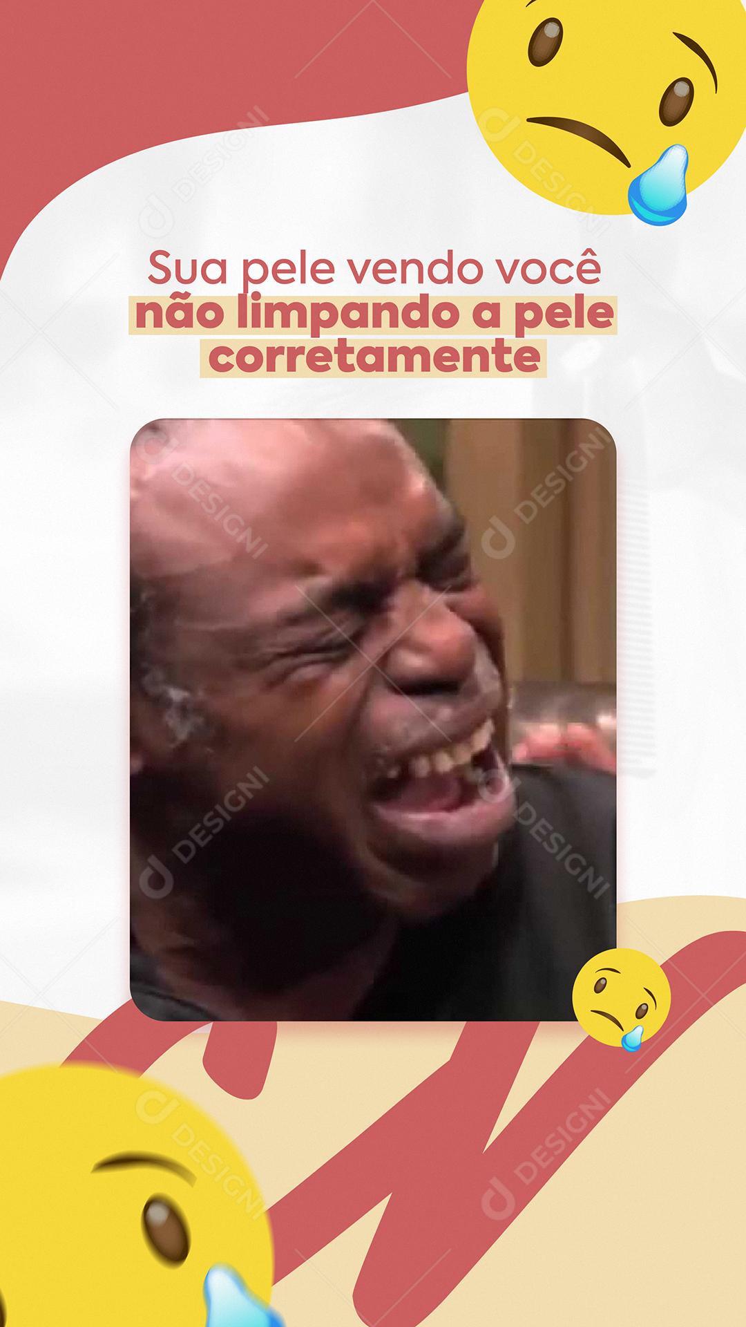 Estética Facial Sua Pele Vendo Você não Limpando Corretamente Social Media PSD Editável
