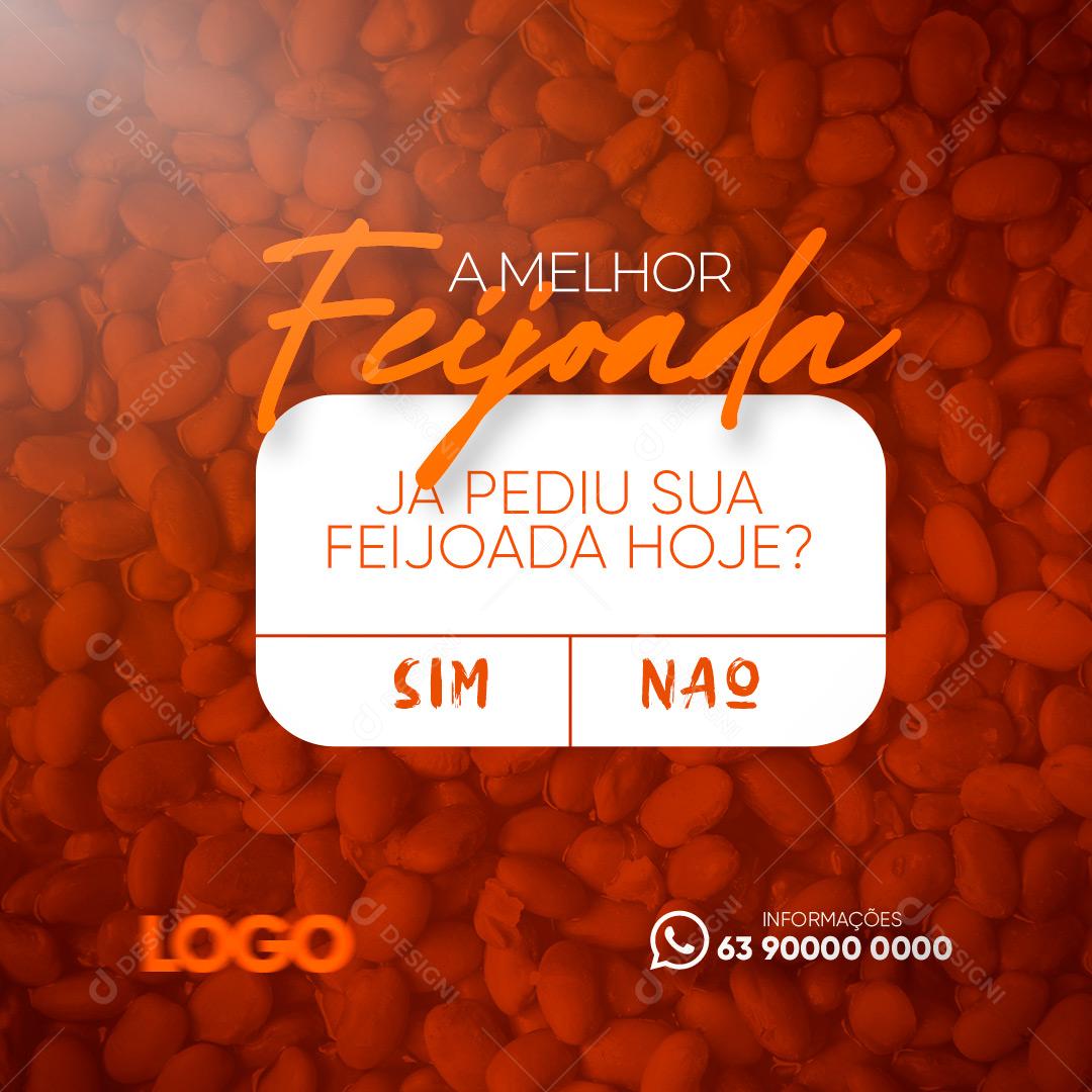 Social Media Restaurante A Melhor Feijoada Social Media PSD Editável