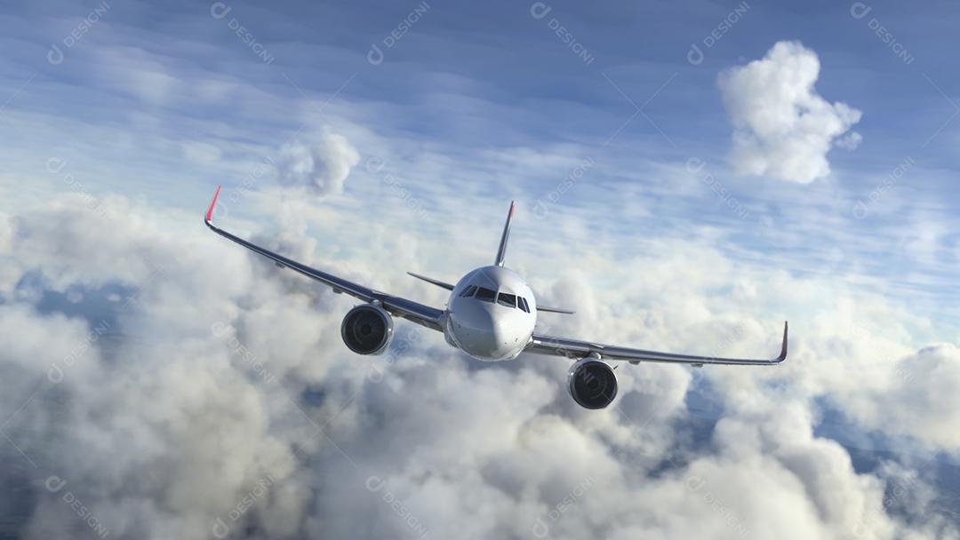 Comercial AirBus A320 LATAM voando, 31 mar, São Paulo, Brasil.