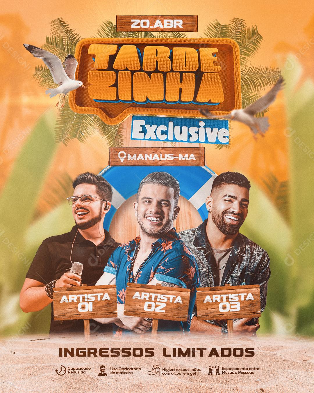 Social Media Tardezinha Exclusive Flyers PSD Editável