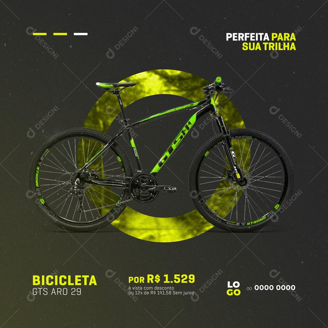 Social Media Bicicletaria Bicicleta Para Sua Trilha PSD Editável
