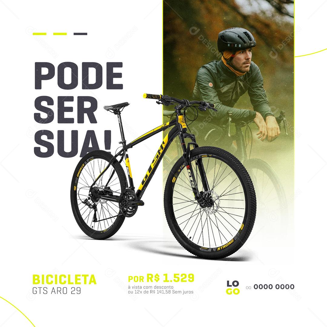 Social Media Bicicletaria Bicicleta Pode Ser Sua PSD Editável