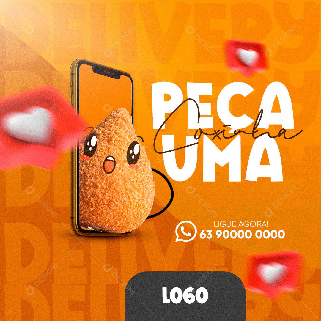 Peça Uma Coxinha Pastel Pastelaria Social Media PSD Editável