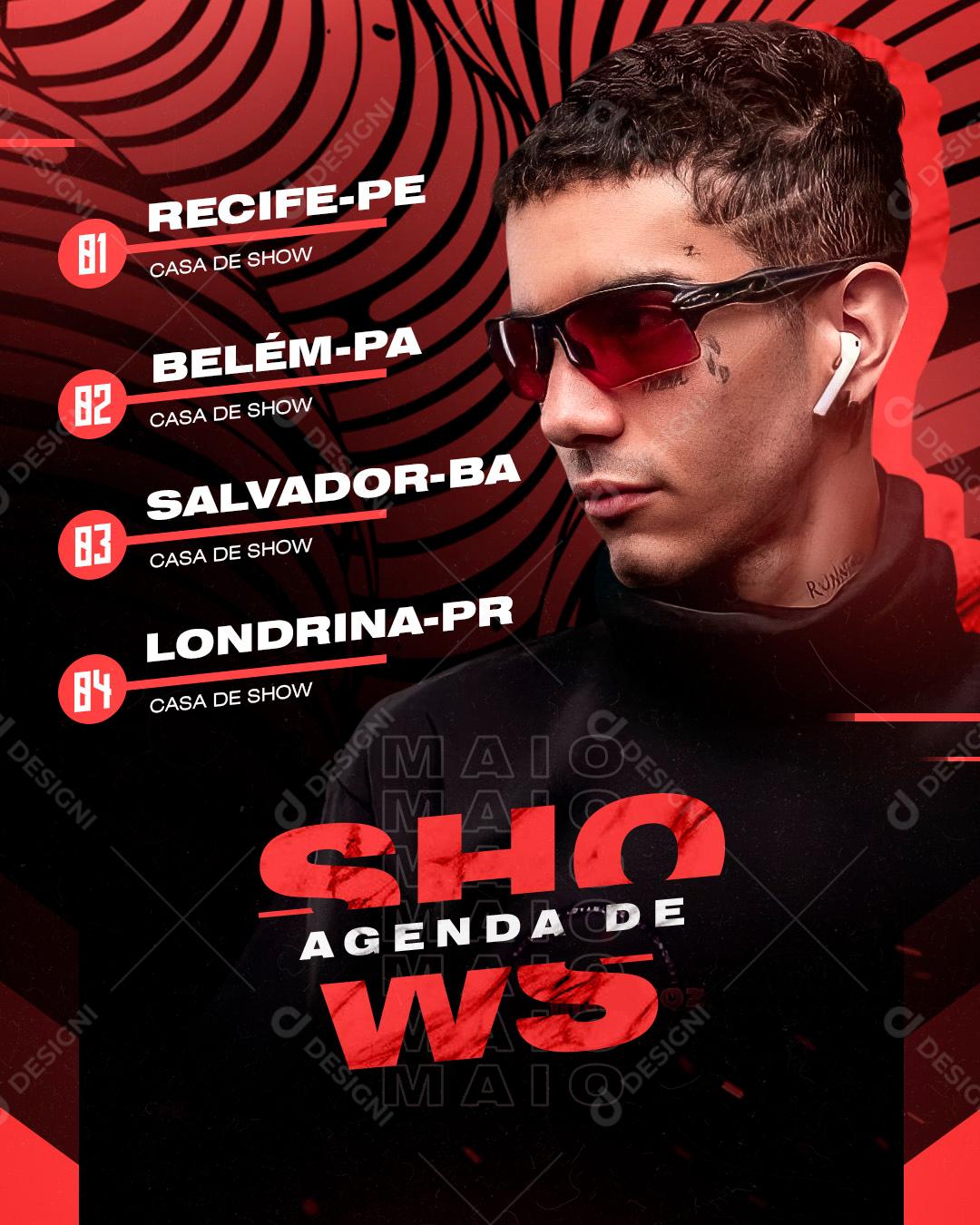 Flyer Agenda Semanal Sidoka Social Media PSD Editável