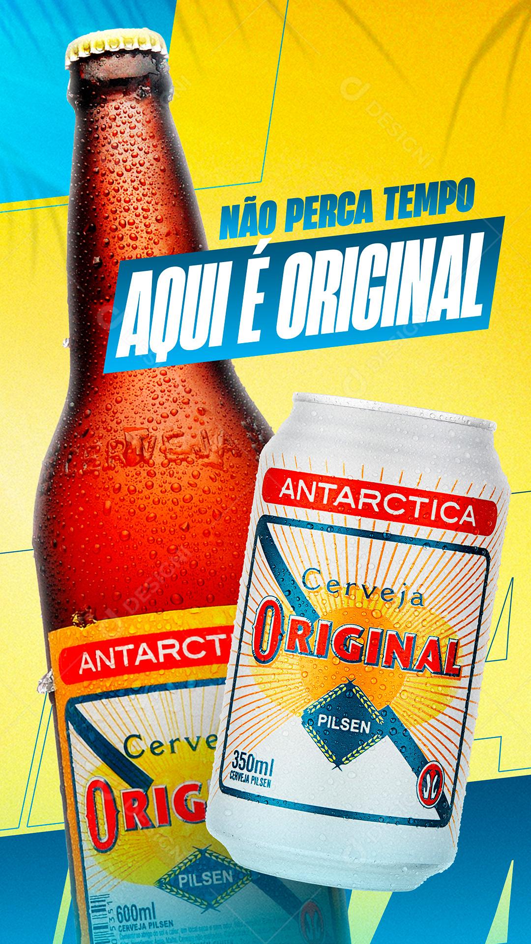 Não Perca Tempo Aqui é Original Cervejas Bar Bares Social Media PSD Editável