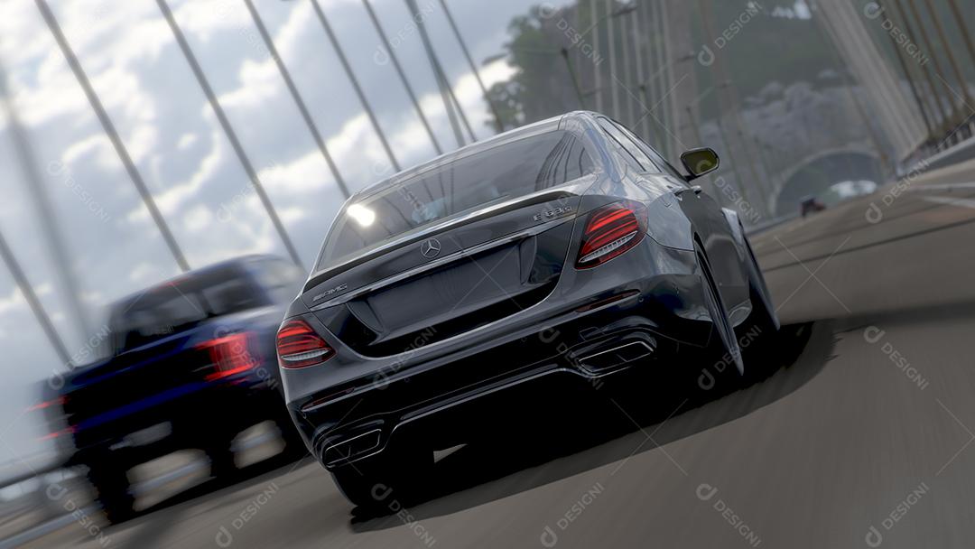 Mercedes E63 AMG 3D Ilustração, 1 abr, 2022, São Paulo, Brasil.