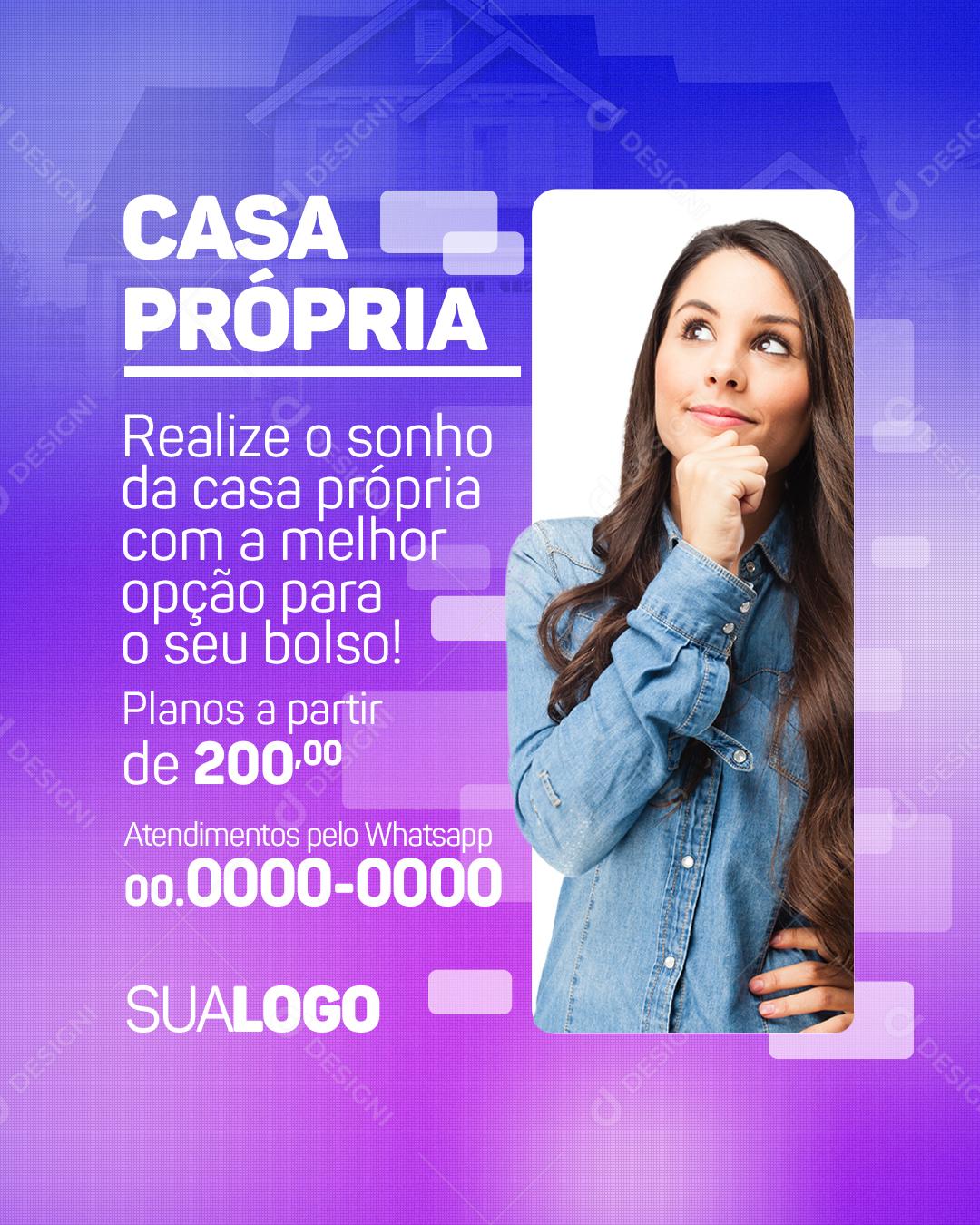 Social Media Casa Própria Imobiliária PSD Editável