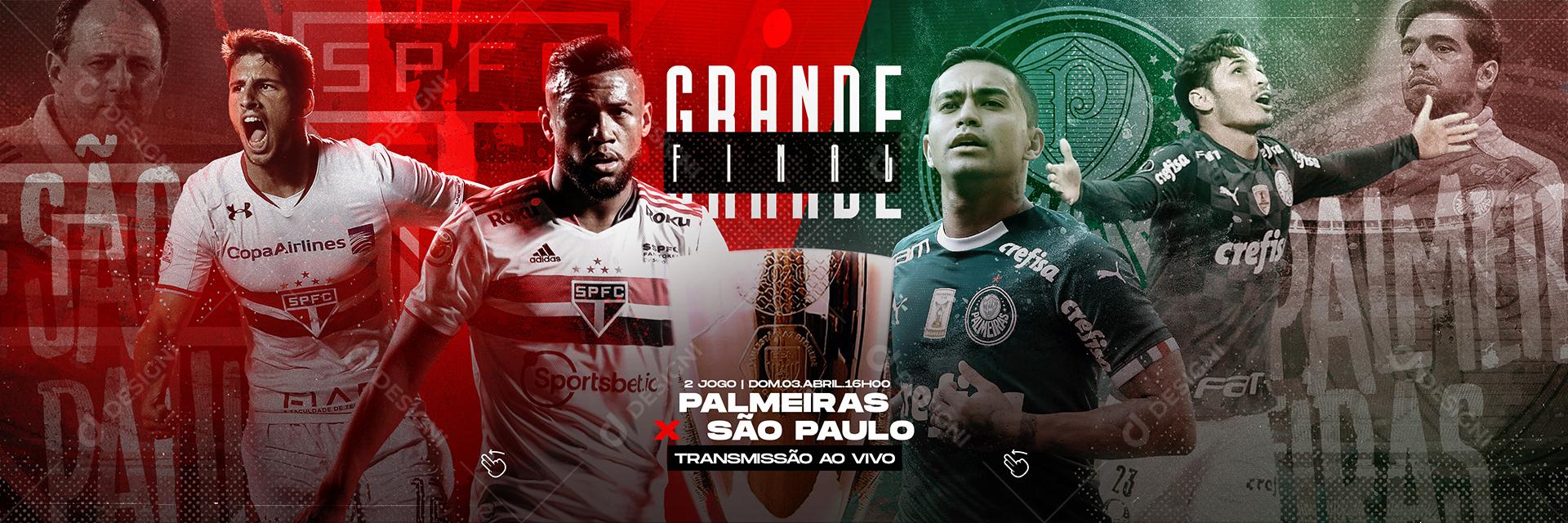 Social Media Final Campeonato Paulista Carrossel Futebol PSD Editável