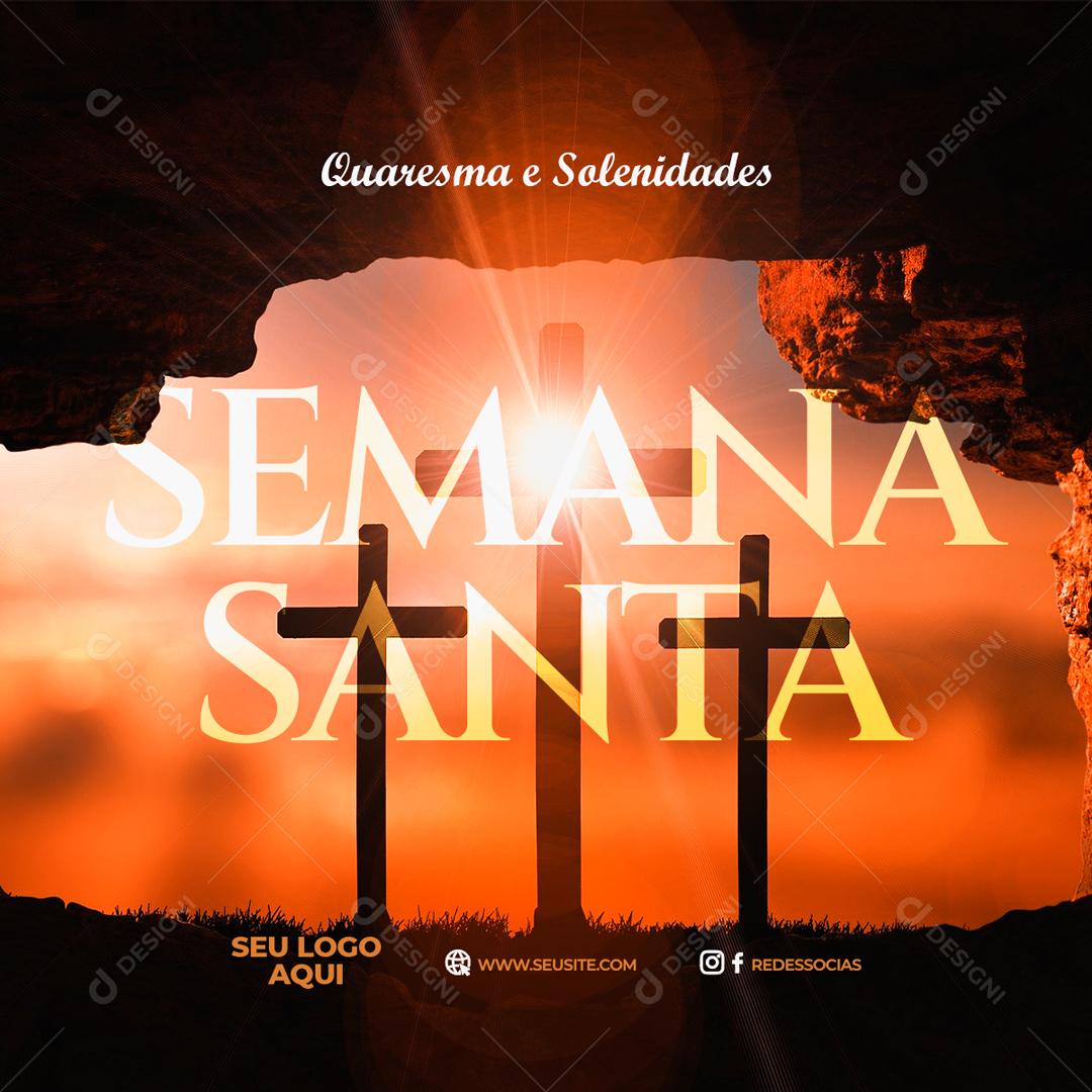 Semana Santa Quaresma Social Media PSD Editável