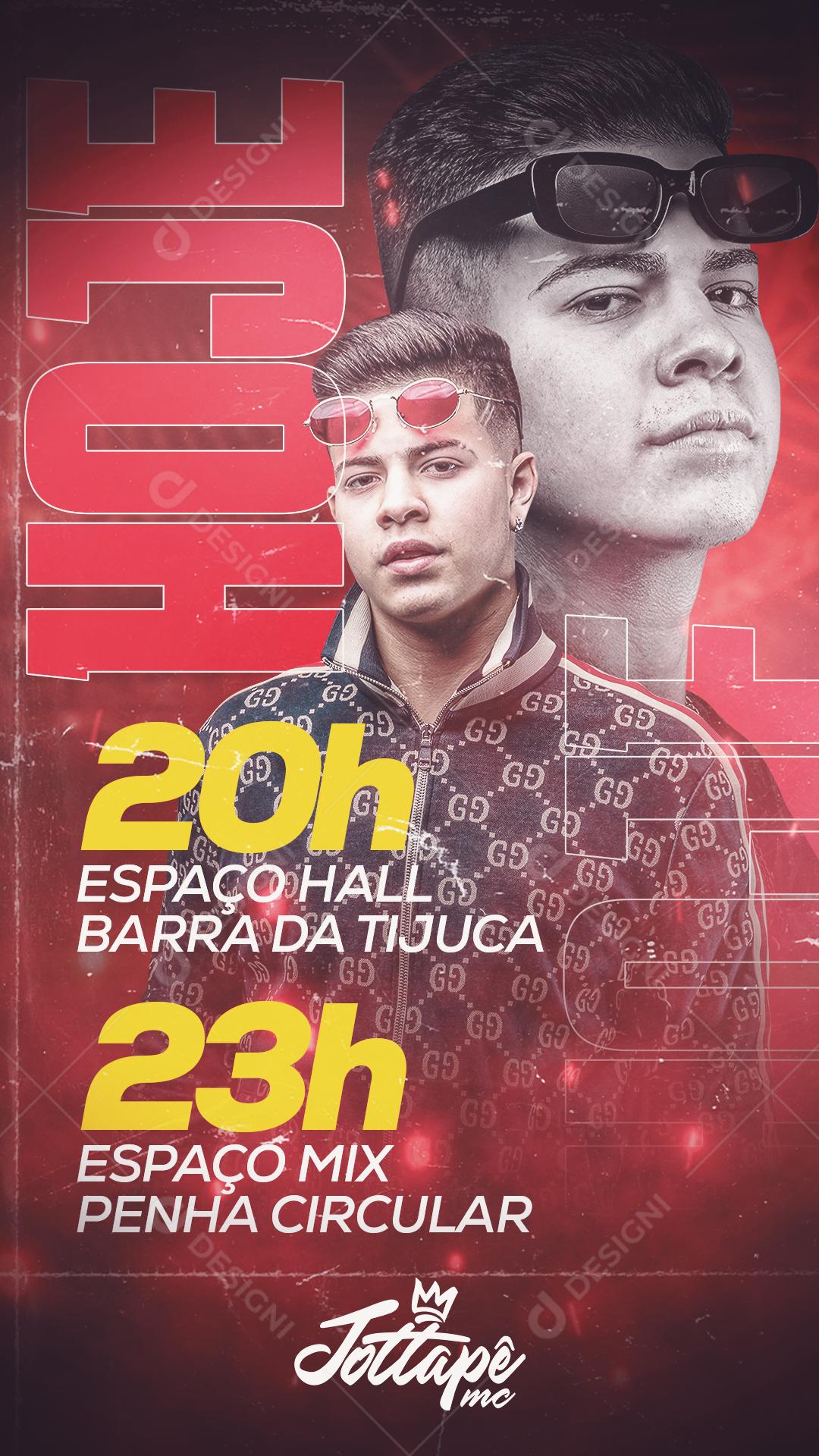 Flyer Agenda Semanal Jottape MC Social Media PSD Editável