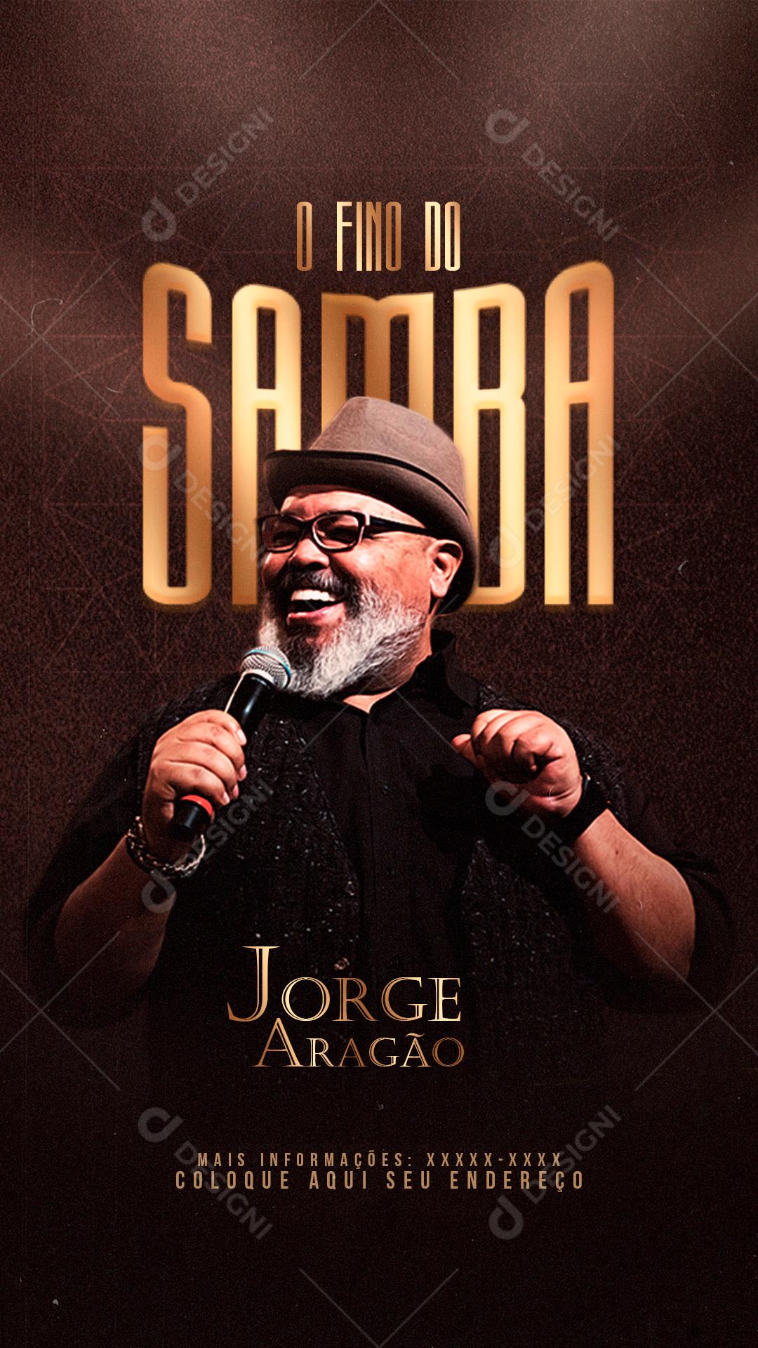 Flyer O Fim Do Samba João Araguão Social Media PSD Editável