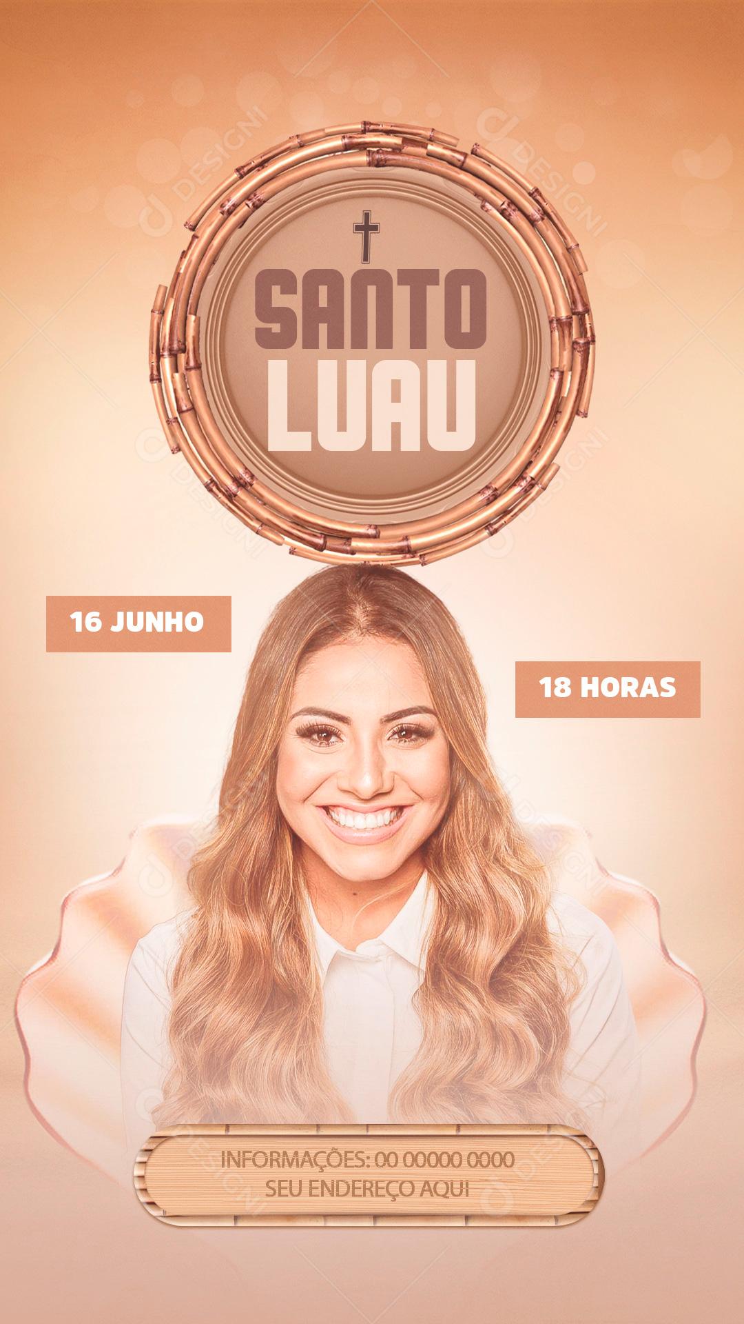 Flyer Santo Luau 16 De Julho Social Media PSD Editável