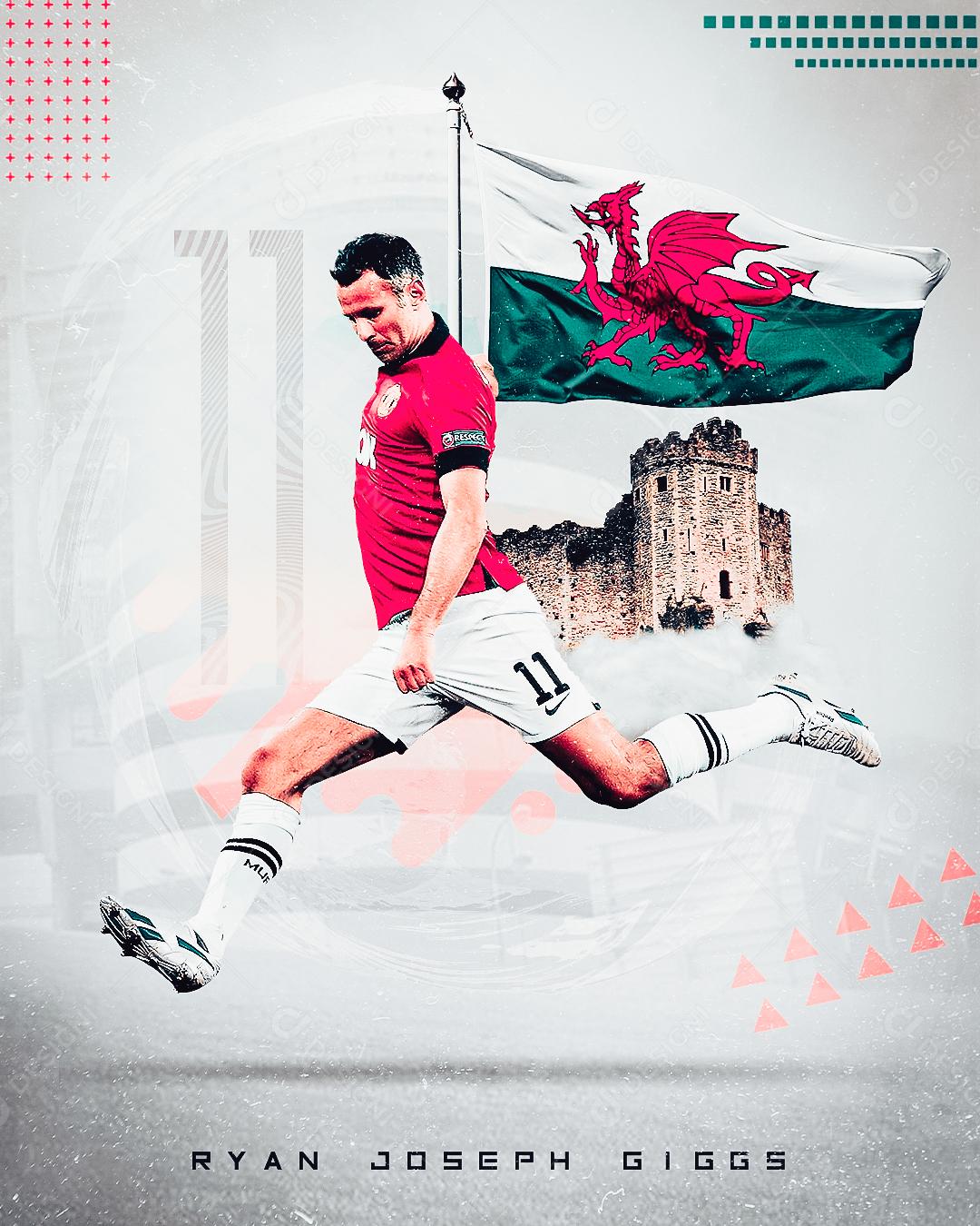 Flyer Ryan Joseph Jogador De Futebol Social Media PSD Editável