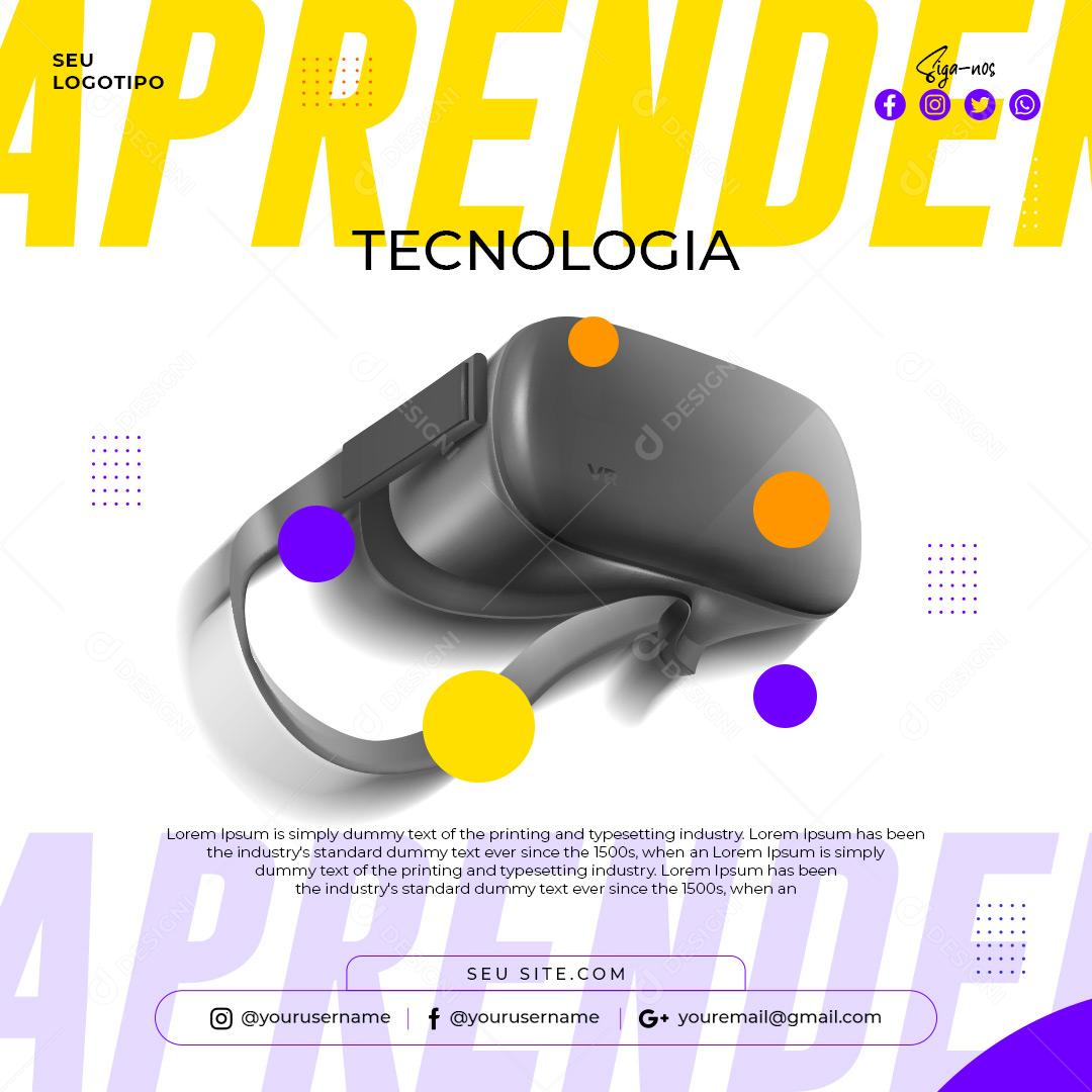 Novas Tecnologias Meta Verso Social Media PSD Editável
