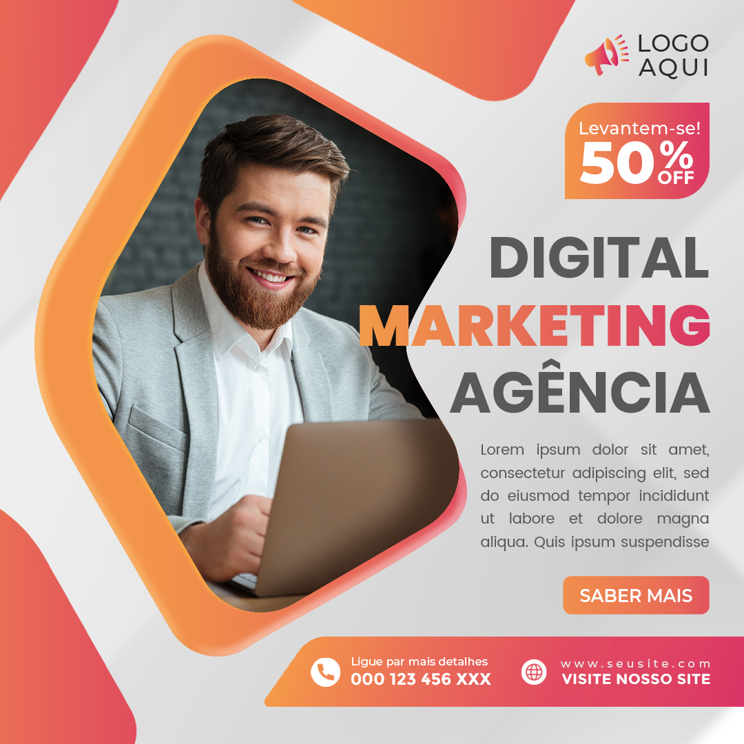 Social Media Digital Marketing Agência PSD Editável