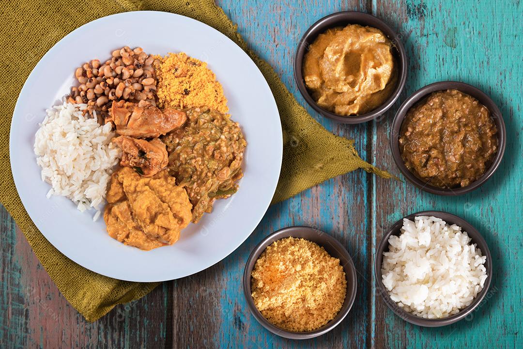 Caruru traditional afro-brazilian food typical of Bahia.