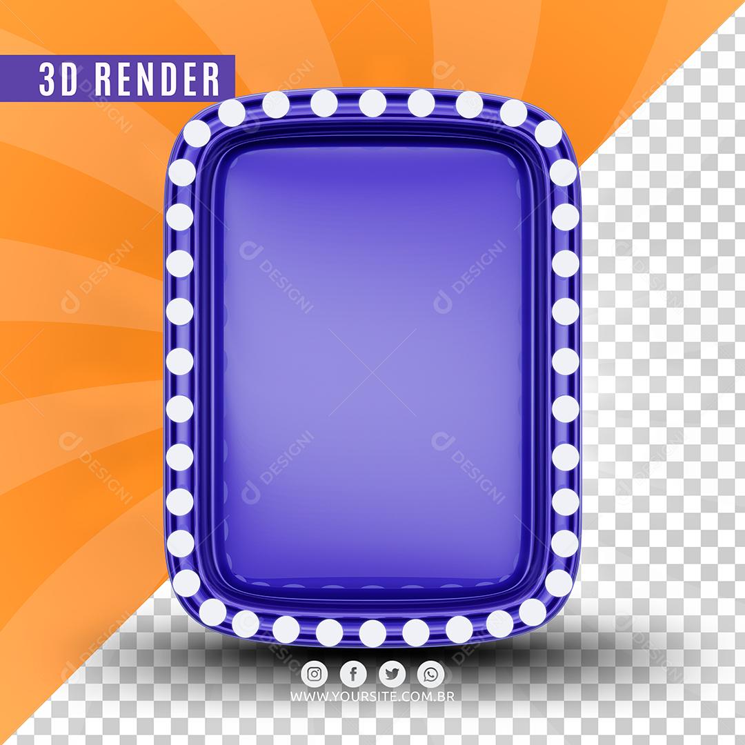 Elemento 3D Placa De Led Azul Escuro Para Composição PSD