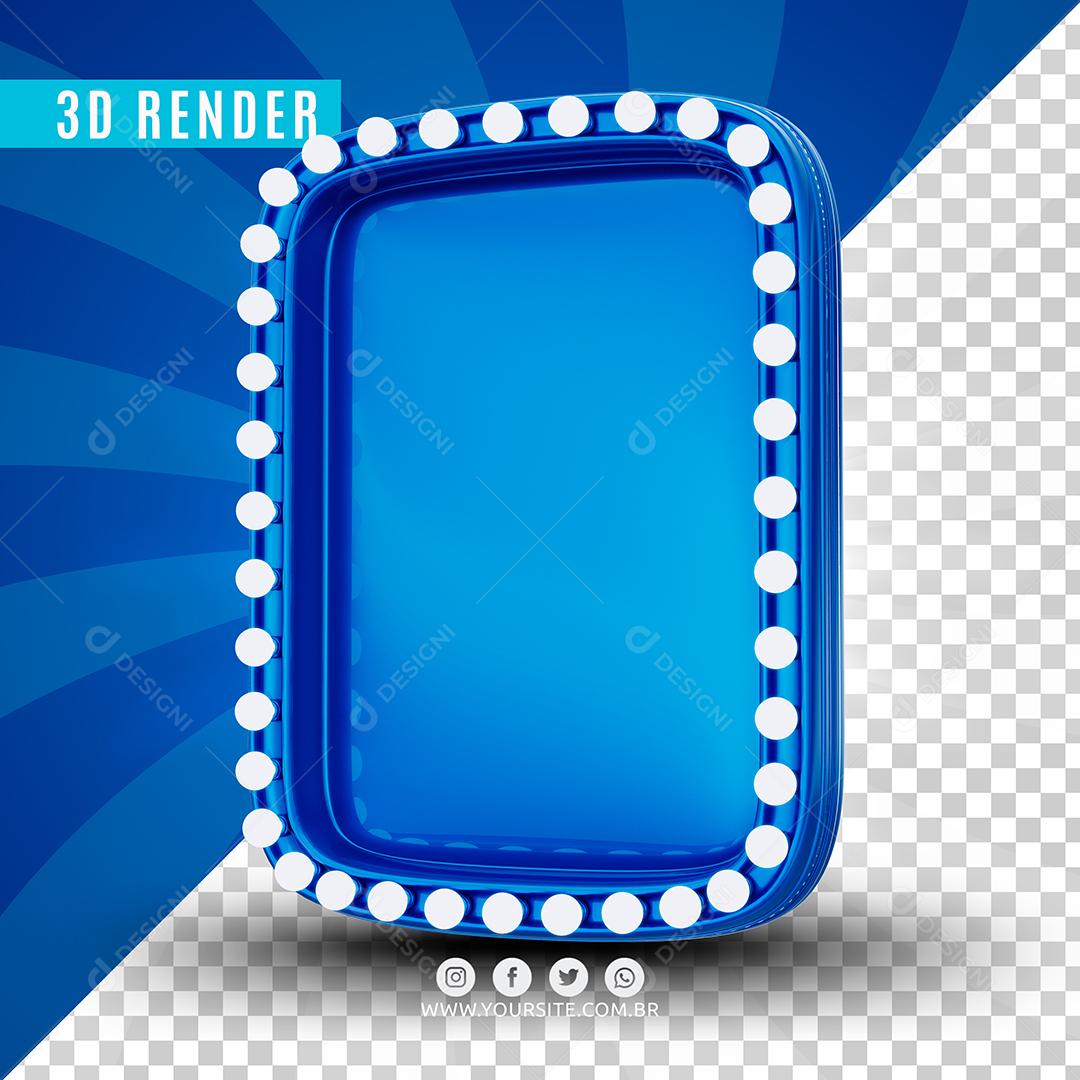 Placa De Led Azul Elemento 3D Para Composição PSD