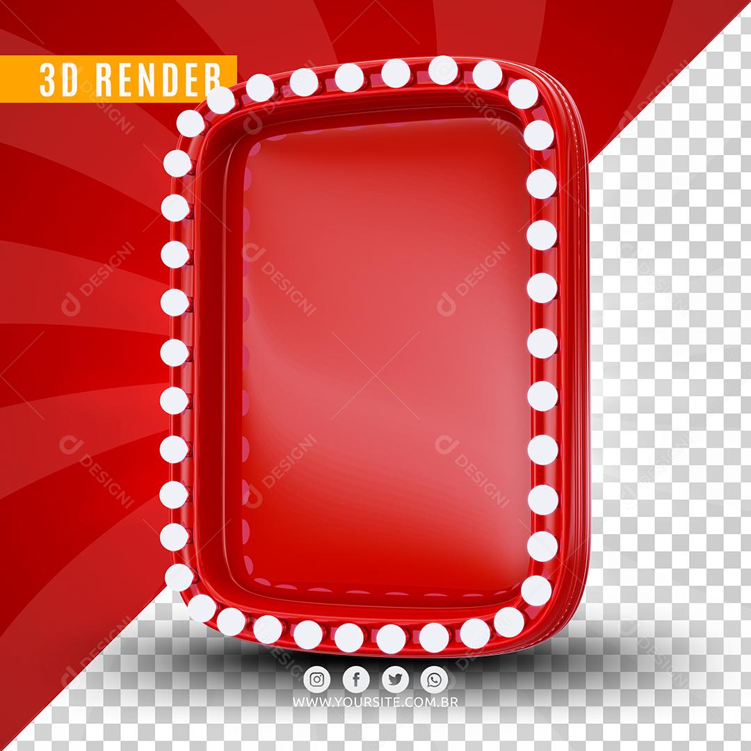 Placa De Led Vermelho Elemento 3D Para Composição PSD