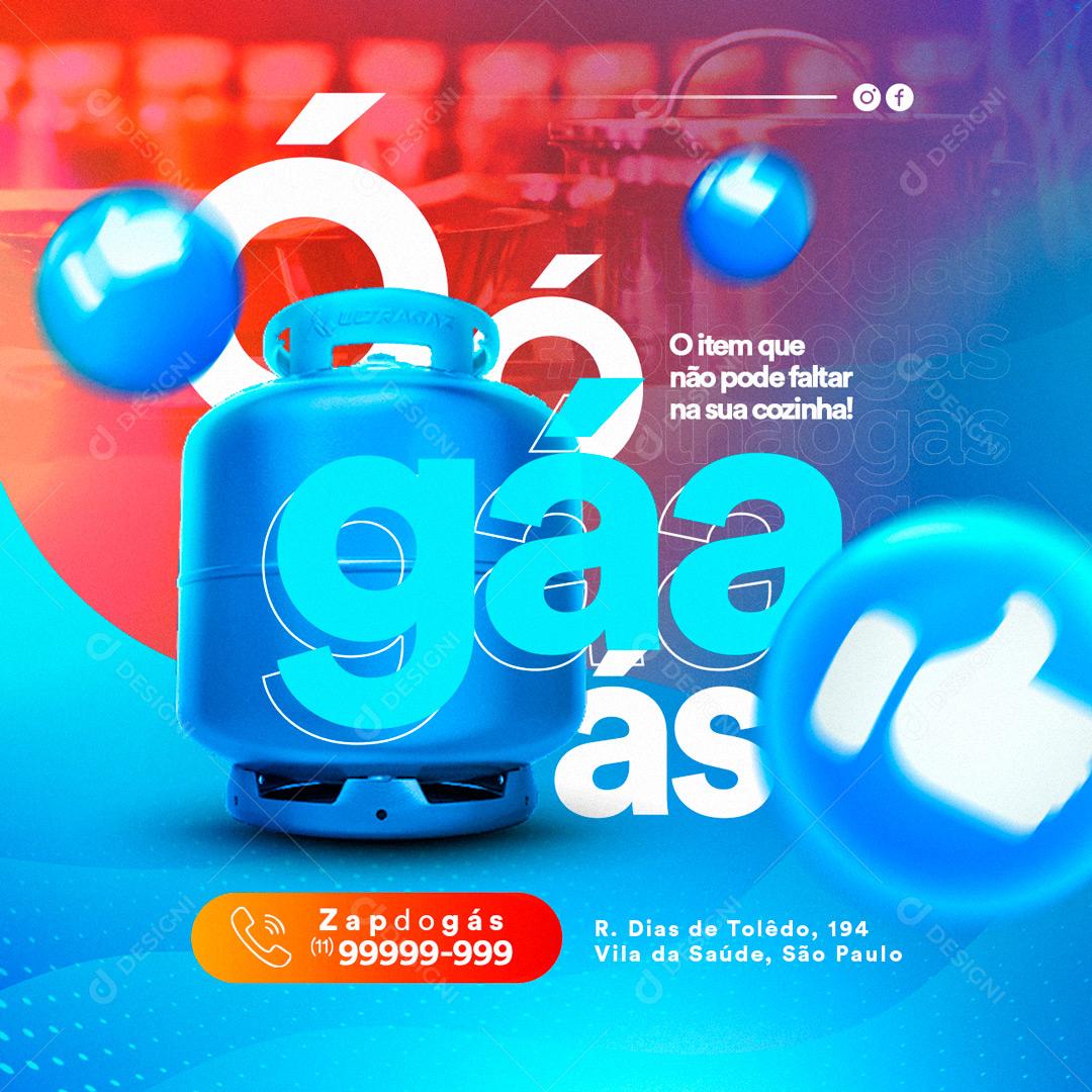Social Media Ó Gáas o Item Que Não Pode Falta Gás PSD Editável