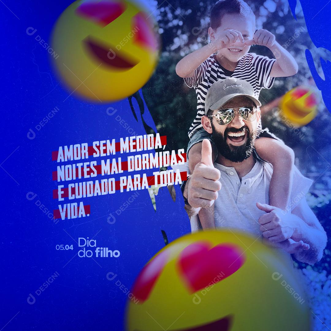 Social Media Amor Sem Medida Dia Do Filho PSD Editável