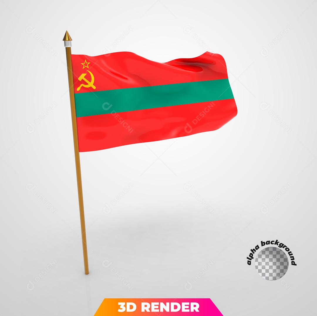 Bandeira da Bielorrússia Elemento 3D Para Composição PSD