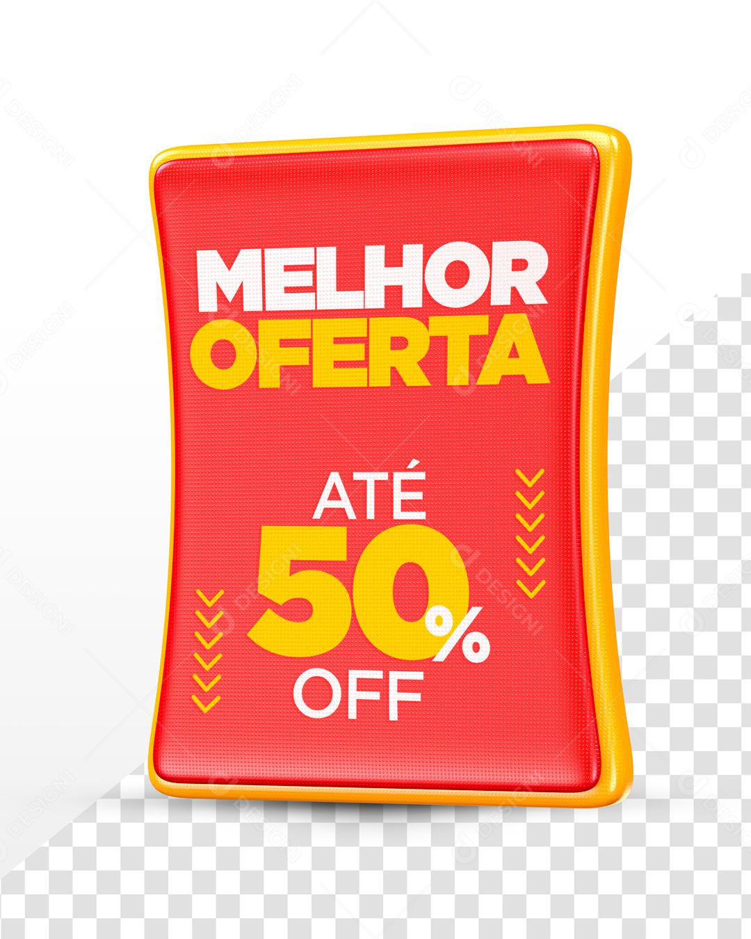 Brasão 3D Para Composição Super Ofertas  Amarelo PSD Editável