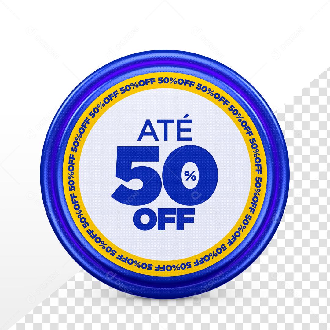 Brasão 3D Para Composição Super Ofertas Vermelho PSD Editável