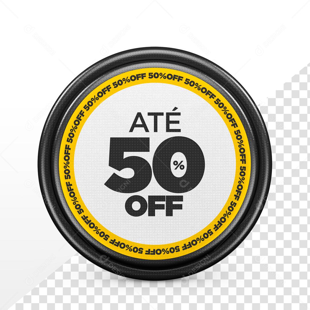 Brasão 3D Para Composição Super Ofertas Vermelho PSD Editável