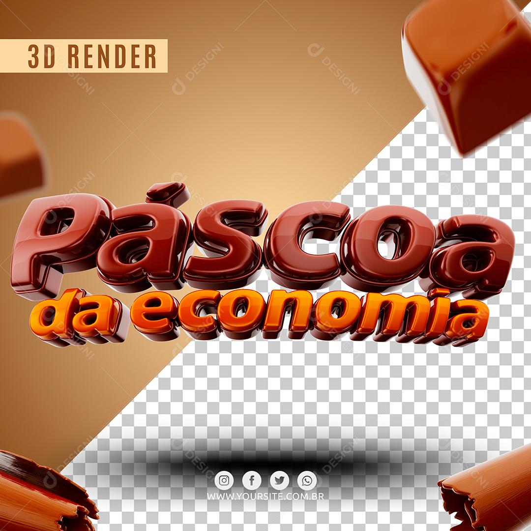 Páscoa 3D Texto Para Composição PSD
