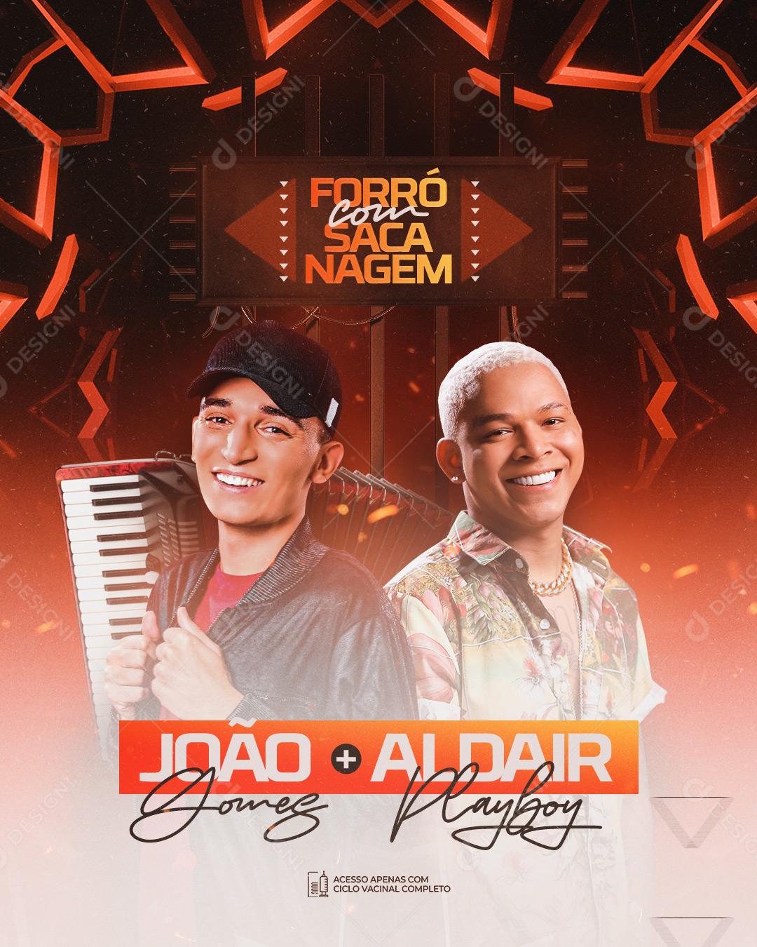 Flyer Forró Com Sacanagem João Gomes Social Media PSD Editável