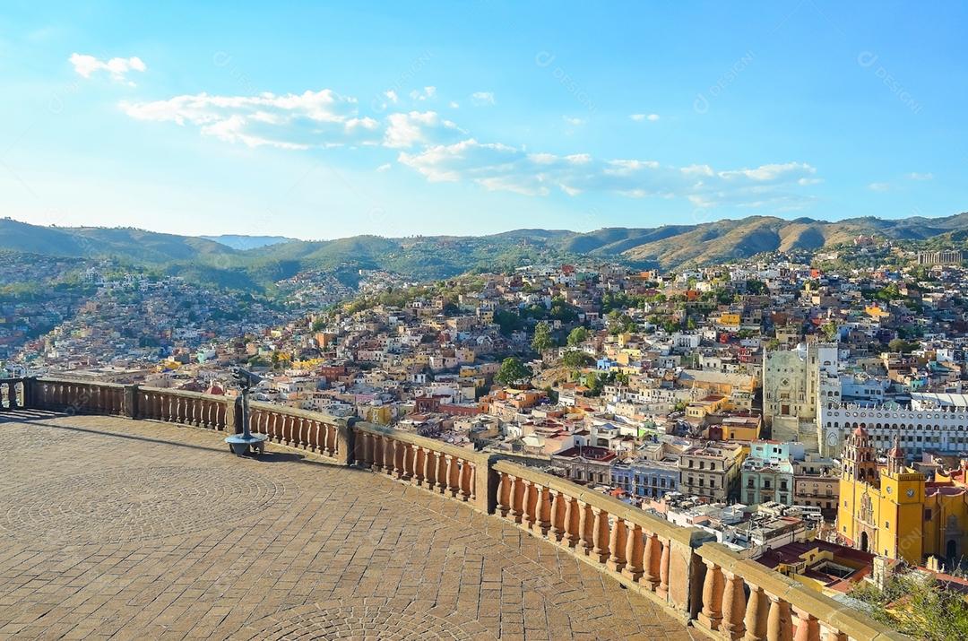 Vista panorâmica da cidade de Guanajuato, México.