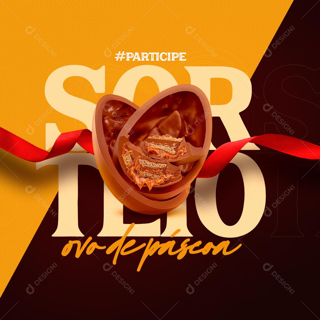 Participe Sorteio de Páscoa Social Media PSD Editável