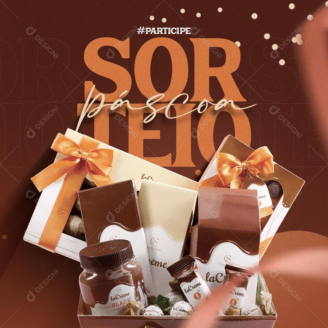 Social Media Participe Sorteio de Páscoa PSD Editável