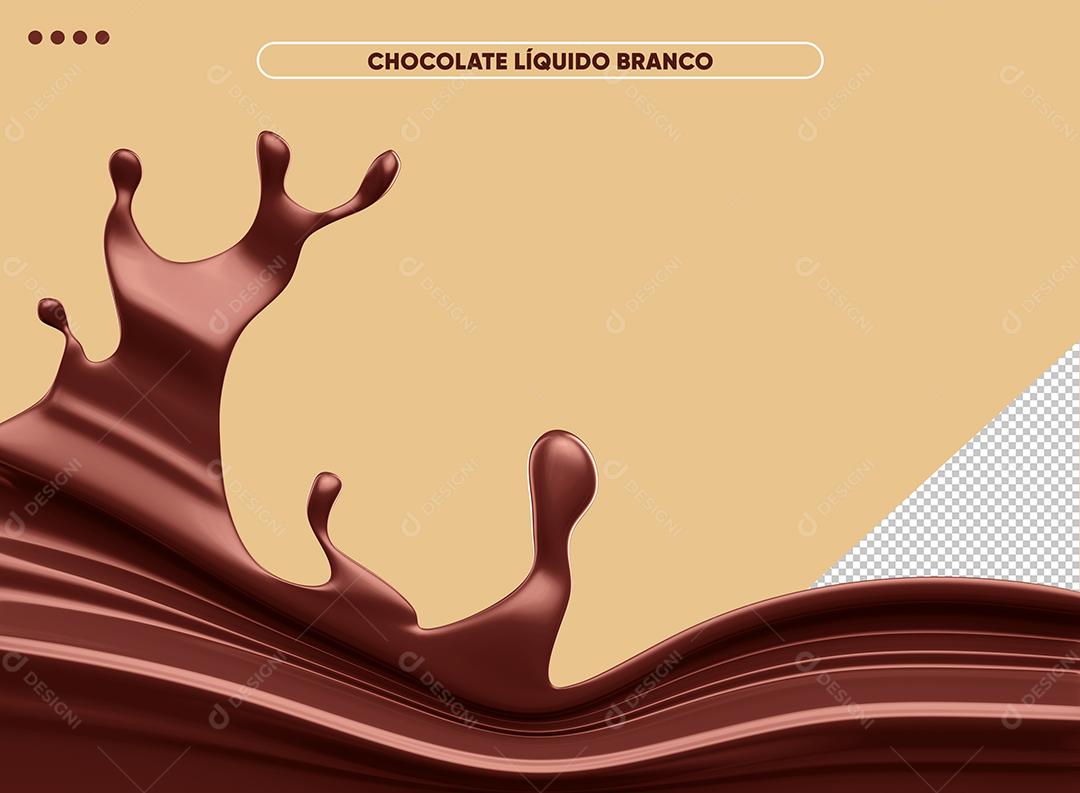 Background Chocolate Líquido Para Composição PSD
