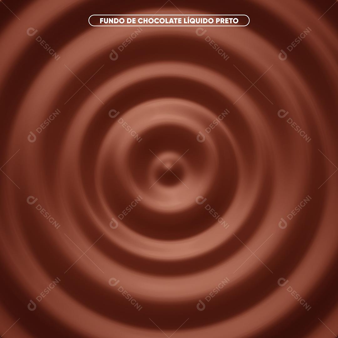 Background de Chocolate Líquido Preto Para Composição PSD