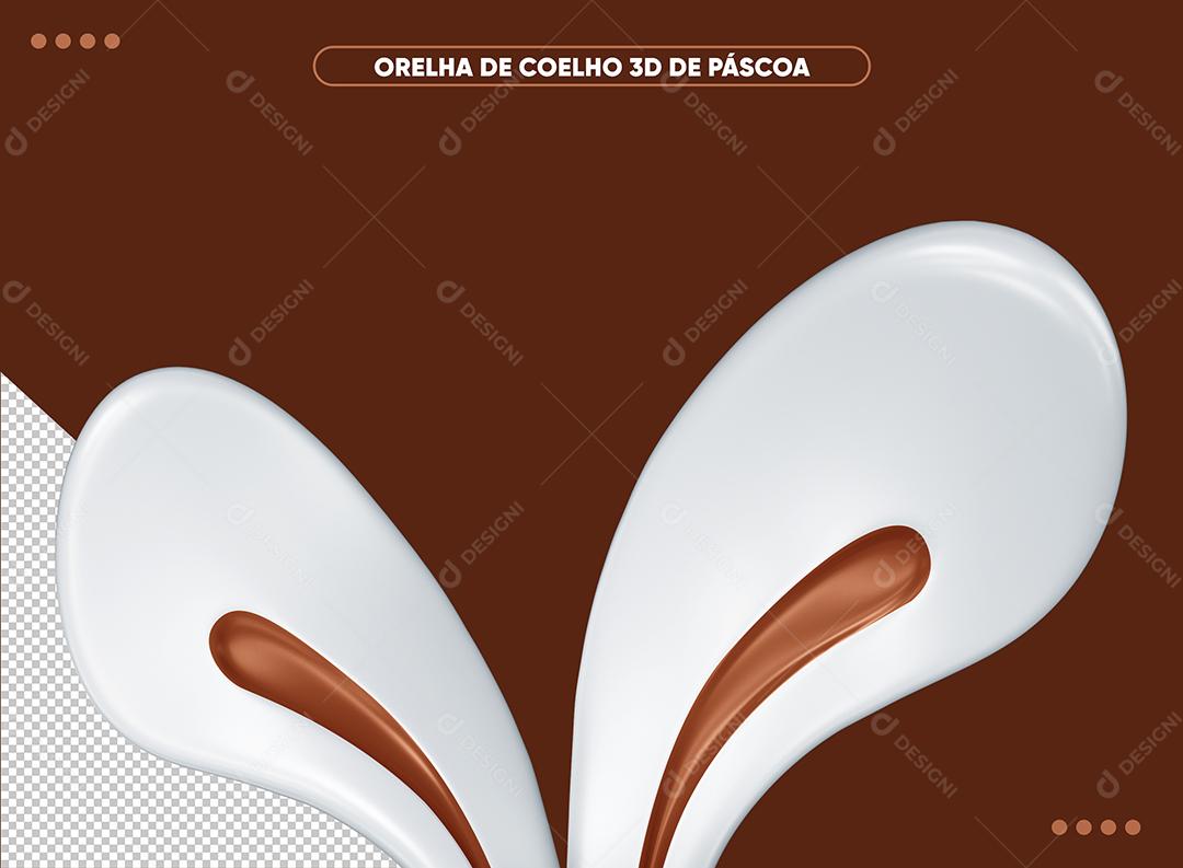 Orelha De Coelho Elemento 3D Para Composição PSD