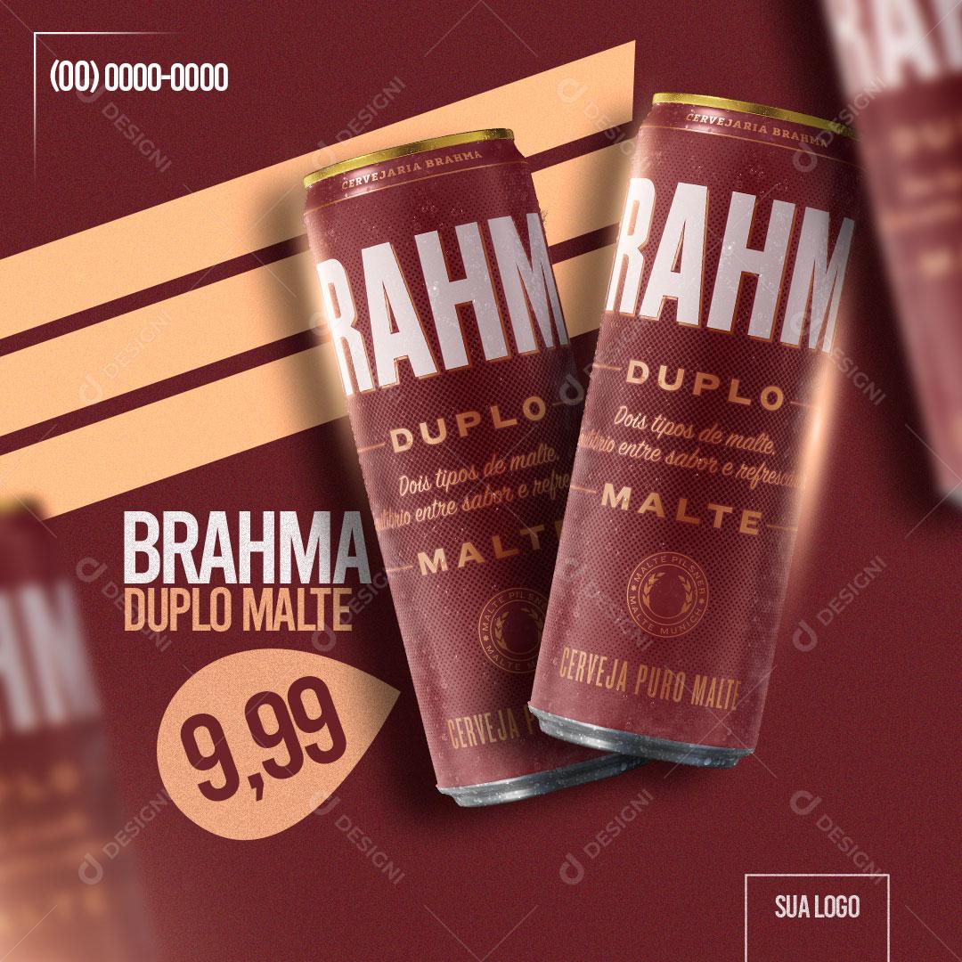 Brahma Duplo Malte Promoção Em Cervejas Social Media PSD Editável