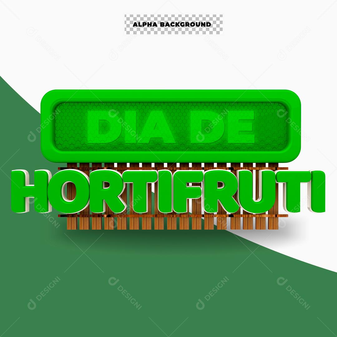 Selo 3D Para Composição Dia De Hortifrúti PSD Editável