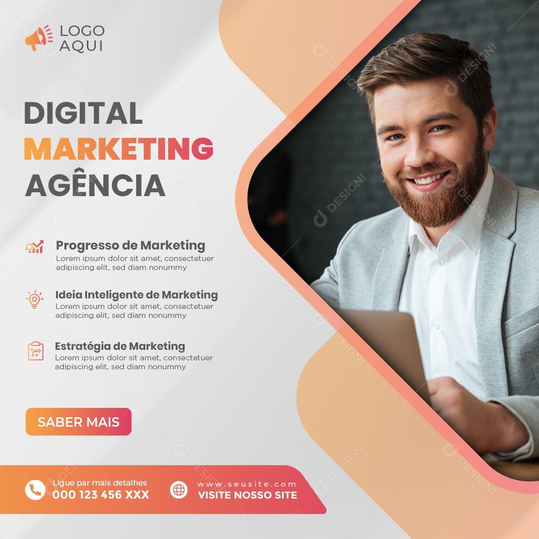 Agência Junto Nós Crescemos O Seu Negócio Digital Marketing Social Media PSD Editável