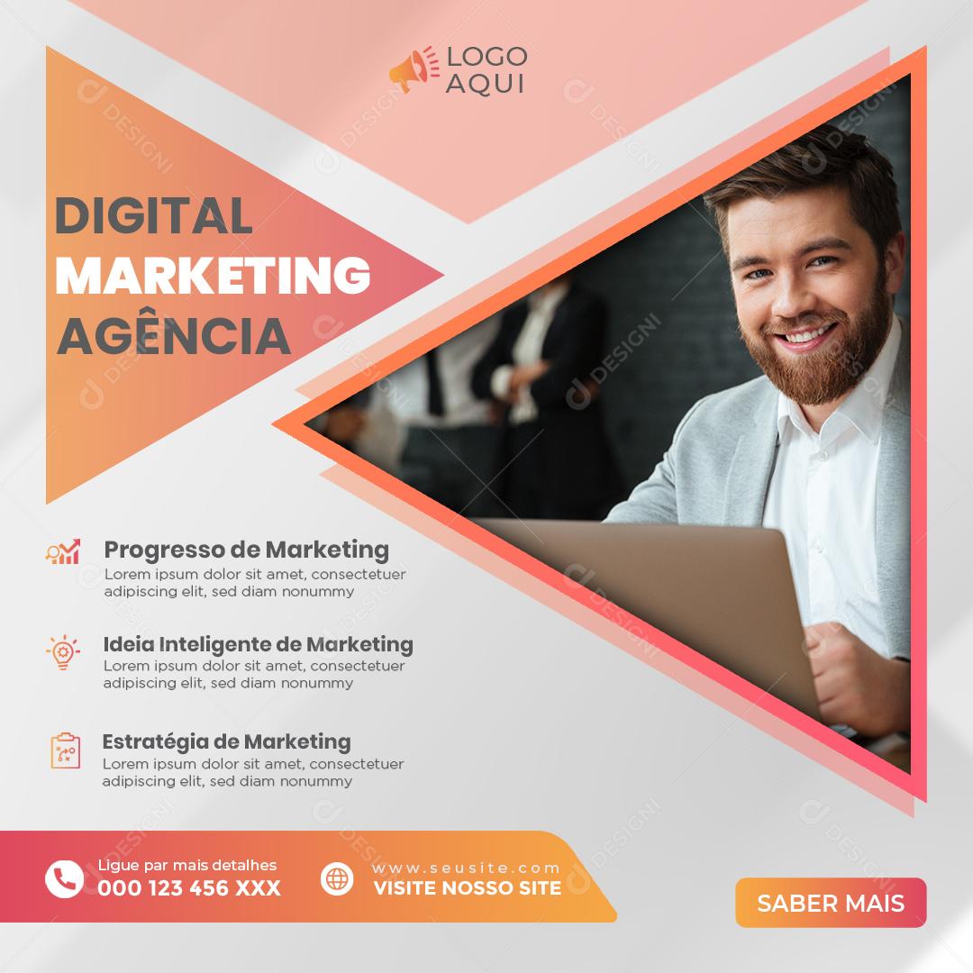 Social Media Agência Marketing Digital PSD Editável