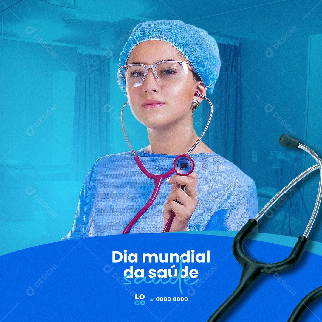 Dia Mundial Da Saúde 07 De Abril Saúde Agende Sua Consulta Social Media PSD Editável
