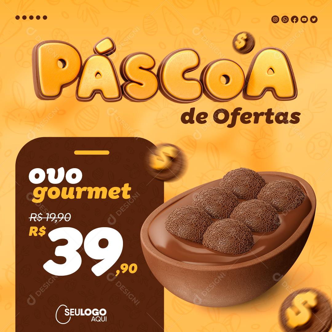 Páscoa Recheada De Ofertas Social Media PSD Editável