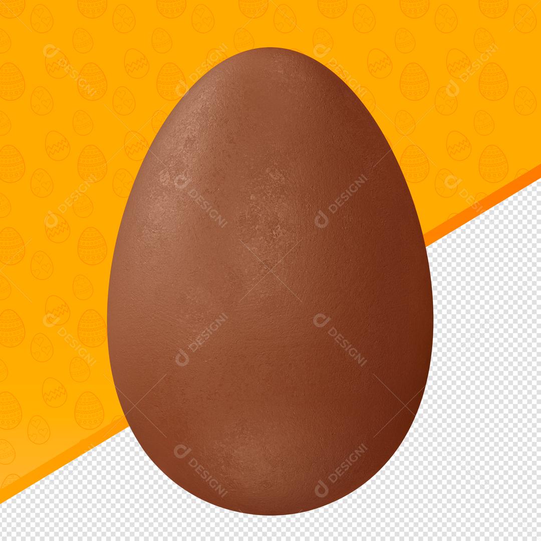 Elemento 3D Para Composição Ovos De Chocolate Páscoa PSD Editável