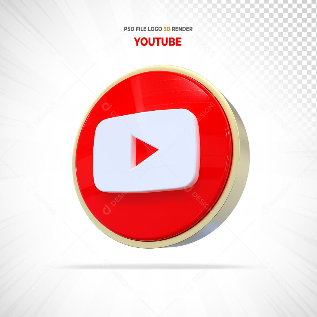 Youtube 3D Elemento Para Composição PSD