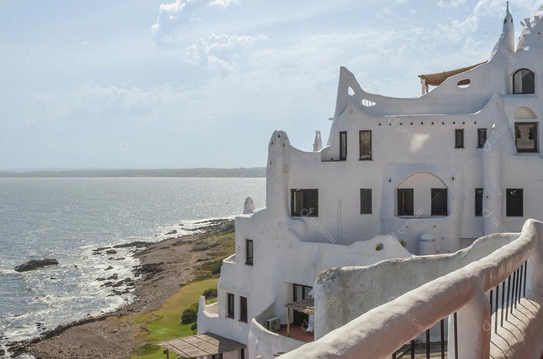 Vista do mar de Punta Ballena, Punta del Este Uruguai, Casa