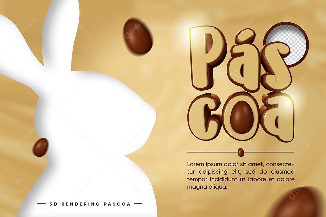 Social Media Páscoa de Chocolate PSD Editável